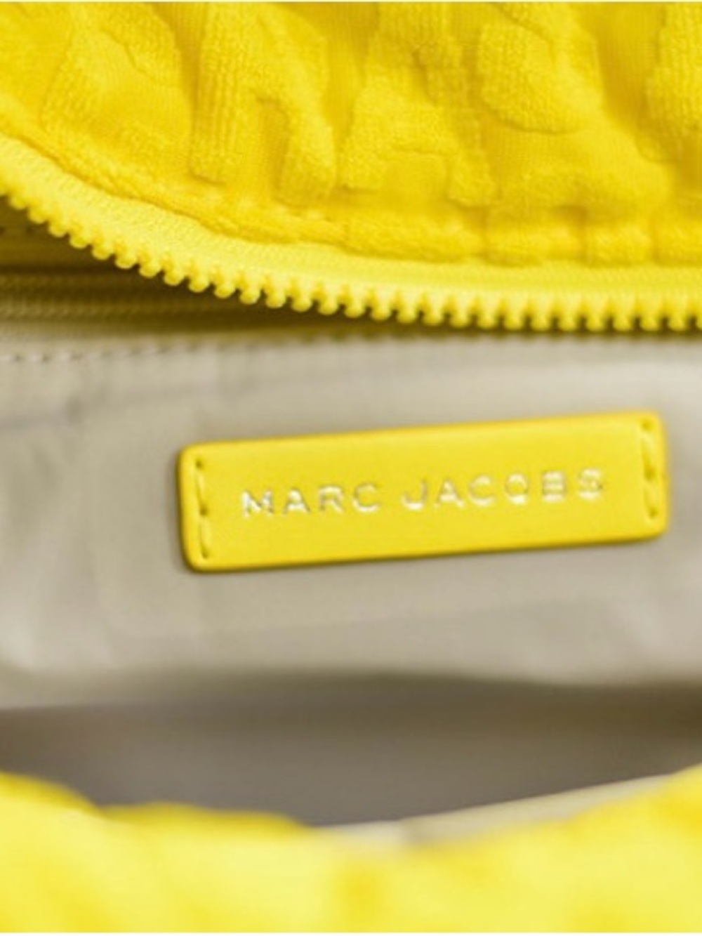 Marc Jacobs Yellow Quilted Cosmetic Pouch - Picture 2 of 7